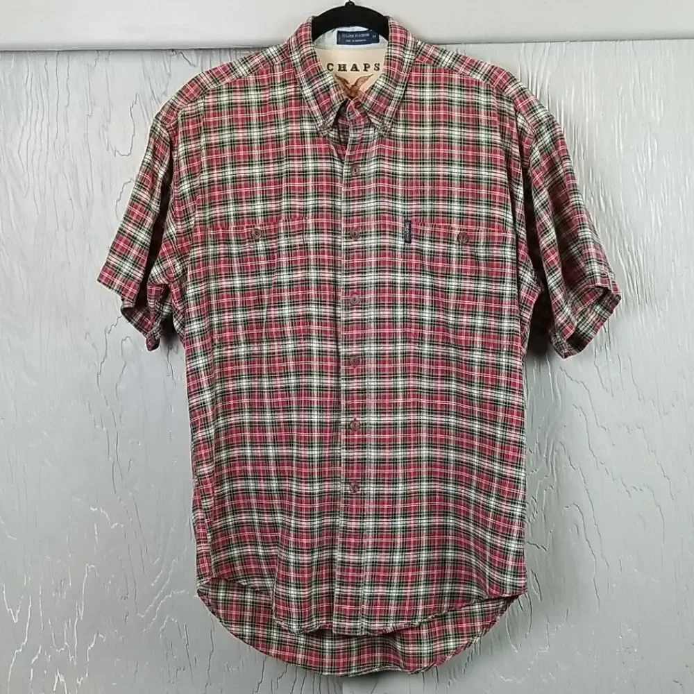 🖤5/$20🖤 CHAPS..RALPH LAUREN.. plaid button down shirt..
